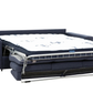 Stearns & Foster Paolo Deep Blue Fabric Queen Sleeper Sofa with 5" Memory Foam Mattress