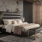 Bardot Leather Channel-Tufted Platform Bed - Loft Dawn