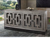 Geo Carved Wood Sideboard