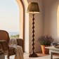 Beaded Wooden Floor Lamp