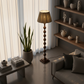 Beaded Wooden Floor Lamp