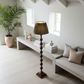 Beaded Wooden Floor Lamp