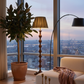 Beaded Wooden Floor Lamp