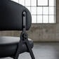 Black Barrel-Back Dining Chair - Angle 2