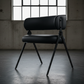 Black Barrel-Back Dining Chair - Angle 3