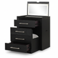 Black Vanity Dresser White Background