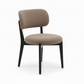 Brown Taupe Side Chair - Front Three-Quarter View