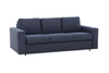 Stearns & Foster Paolo Deep Blue Fabric Queen Sleeper Sofa with 5" Memory Foam Mattress