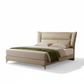 Caitlyn Leather Platform Bed with Medium Shadow