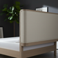 Candra Natural Oak Padded Headboard Bed - Angle 5