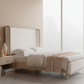 Candra Natural Oak Padded Headboard Bed - Lifestyle 1