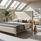 Candra Natural Oak Padded Headboard Bed - Lifestyle 2
