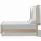 Candra Natural Oak Padded Headboard Bed - Product Shot 2
