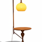 Cantilever Amber Wood Floor Lamp - Asymmetric Angular Shadow