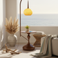 Cantilever Amber Wood Floor Lamp - Coastal Resort