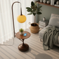 Cantilever Amber Wood Floor Lamp - Scandinavian Dawn