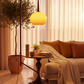 Cantilever Amber Wood Floor Lamp - Sunset Magic