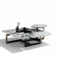 Carrara Marble Coffee Table Set 