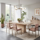 Carrara Travertine Rectangle Dining Table