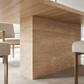Carrara Travertine Rectangle Dining Table