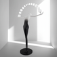 Celestia Liberty Orbit Floor Lamp White Background Angled