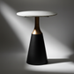 Champagne Pedestal Side Table - Chiaroscuro