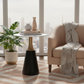 Champagne Pedestal Side Table - Lifestyle 1