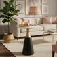Champagne Pedestal Side Table - Lifestyle 1