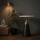 Champagne Pedestal Side Table - Lifestyle 2