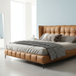 Chateau Luxe Tufted Platform Bed in Sky Blue Room