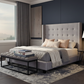 Chateau Tufted Wingback Bed - Morning Mist