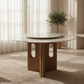 Chestnut Marble Round Dining Table - 宁静空间