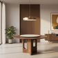 Chestnut Wood Dining Table - Mid-Century Modern Room