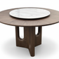 Chestnut Wood Dining Table - Pure White Background