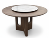 Chestnut Wood Dining Table - Pure White Background