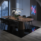 Chevron Walnut Dining Table - Lifestyle 17