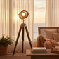 Cinema Luxe Tripod Spotlight Floor Lamp - Coastal Sunset