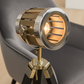 Cinema Luxe Tripod Spotlight Floor Lamp - Spotlight and Tripod Upward Diagonal