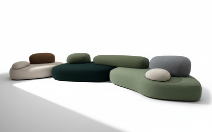 Cobblestone Modular Couch - Geometric Shadows