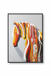 Colorful Horse Wall Art - White Background Flat View