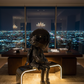 Companion Astronaut with Glowing Base - Night Office