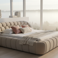 Cozy Bubble Platform Fabric Bed - Dawn Fog
