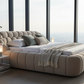 Cozy Bubble Platform Fabric Bed - Misty Cityscape Dawn