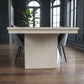 Cream Monolith Dining Table - Angle 3