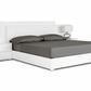 Crystal Luxe High Gloss Platform Bed - White Background 2