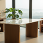 Crystal Nature Marble Table - Morning Mist
