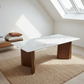 Crystal Nature Marble Table - Scandinavian Vaulted Ceiling