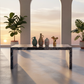 Cyclamen Marble Rectangle Coffee Table - Modern Space