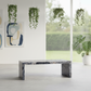 Cyclamen Marble Rectangle Coffee Table - Scandinavian Setting