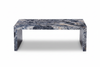 Cyclamen Marble Rectangle Coffee Table - White Background